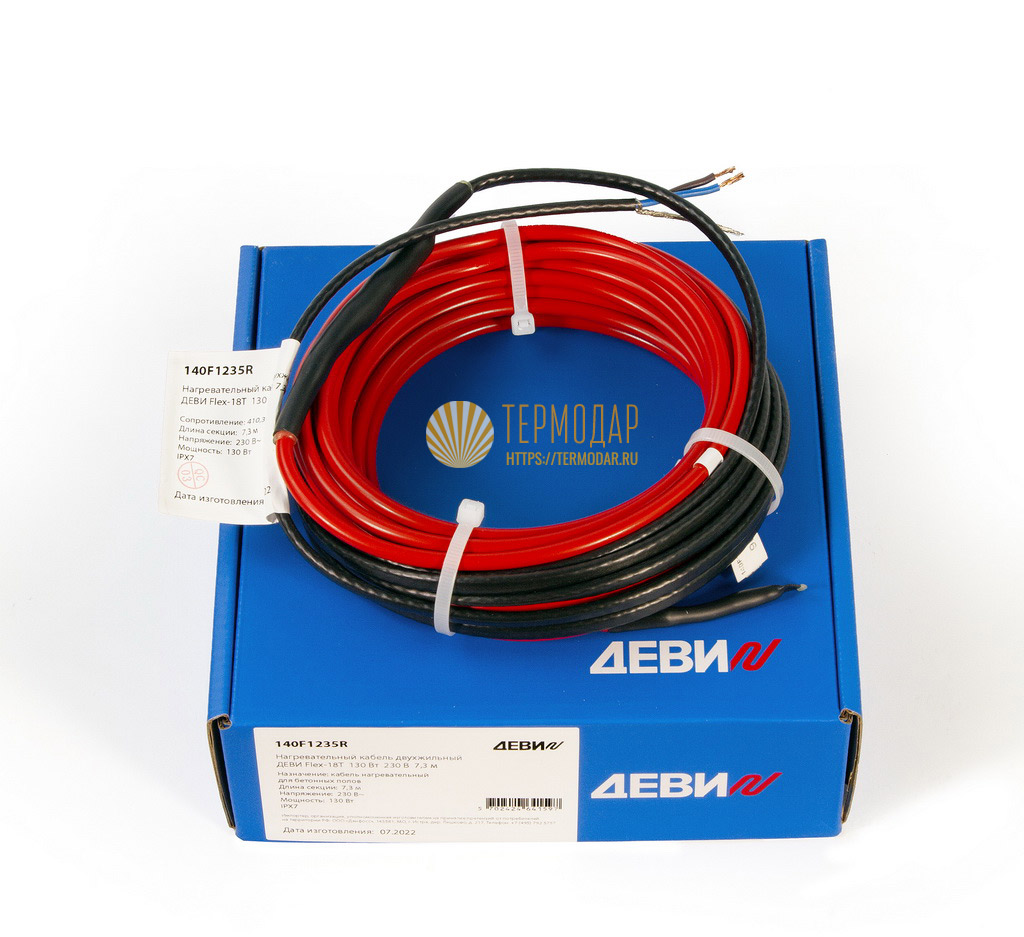 Нагревательный кабель ДЕВИ Flex-18T (310 Вт 230 В 17,5 м) 140F1401R