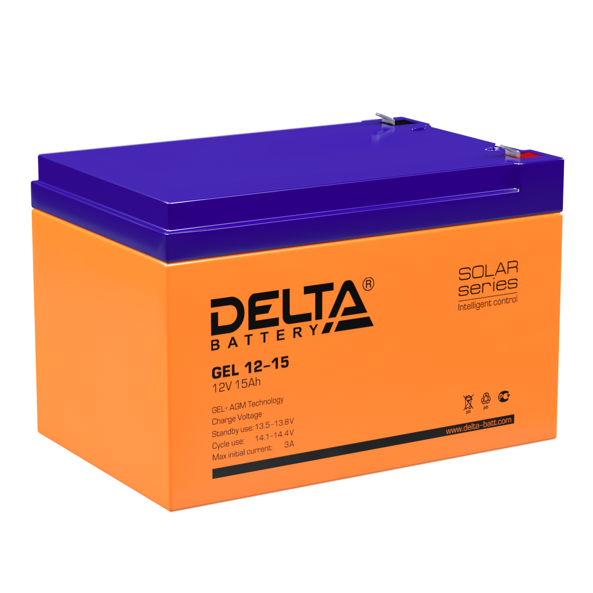 Аккумулятор Delta GEL 12-15 купить по цене 4532 руб..  Самые дешёвые цены на Аккумуляторы