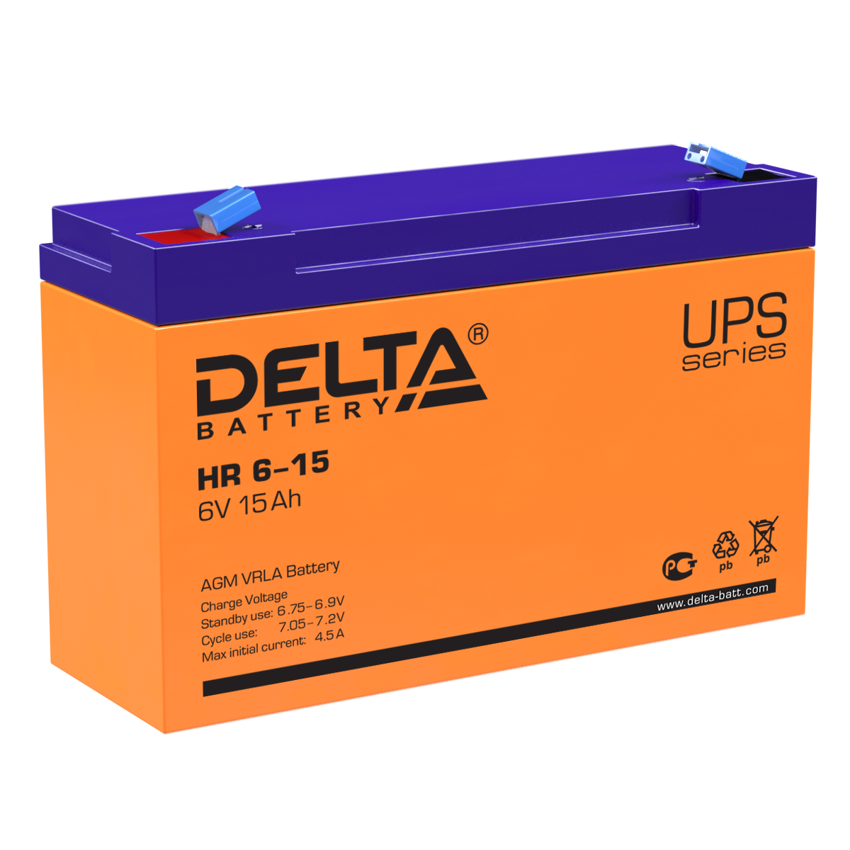 Аккумулятор Delta HR 6-15 купить по цене 2352 руб..  Самые дешёвые цены на Аккумуляторы