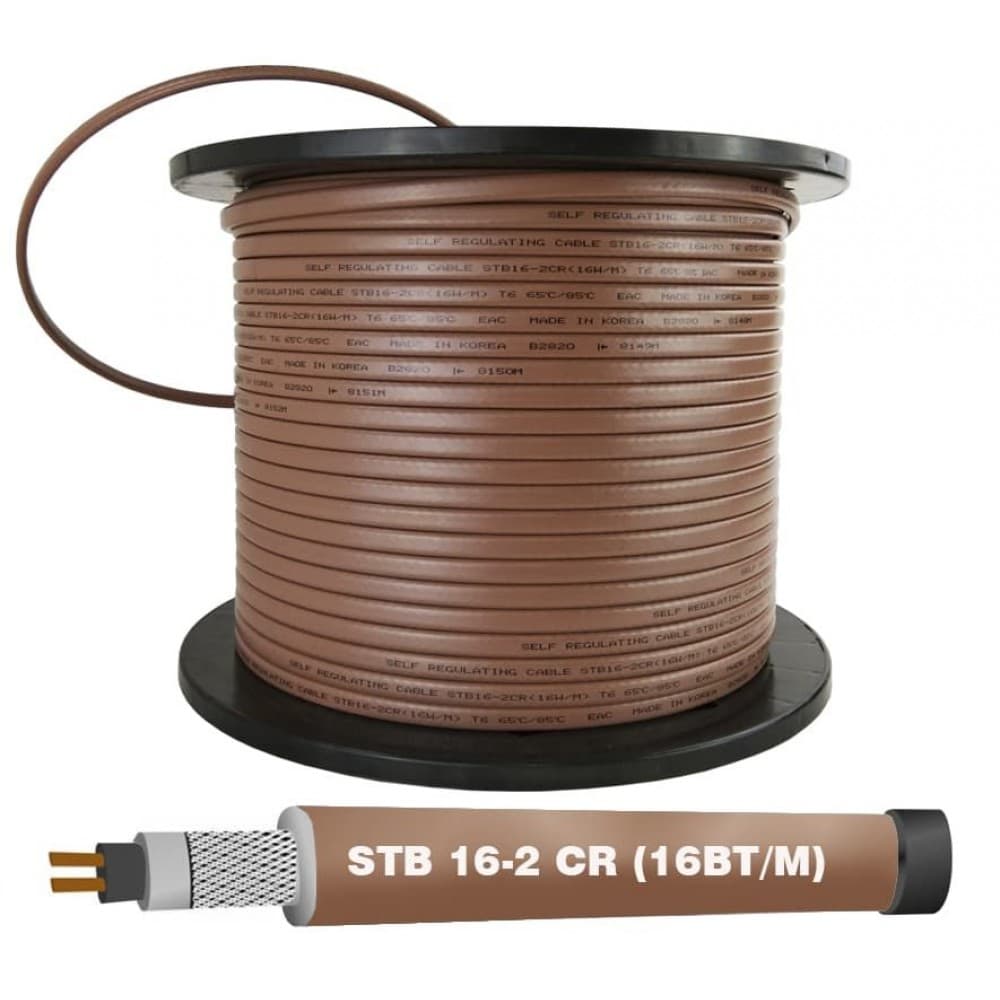 Eastec STB 16-2 CR (16 Вт/м) Саморегулирующийся нагревательный кабель для обогрева труб. Пог.м.